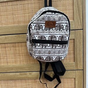 Elephant Print Mini Backpack